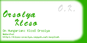 orsolya klcso business card